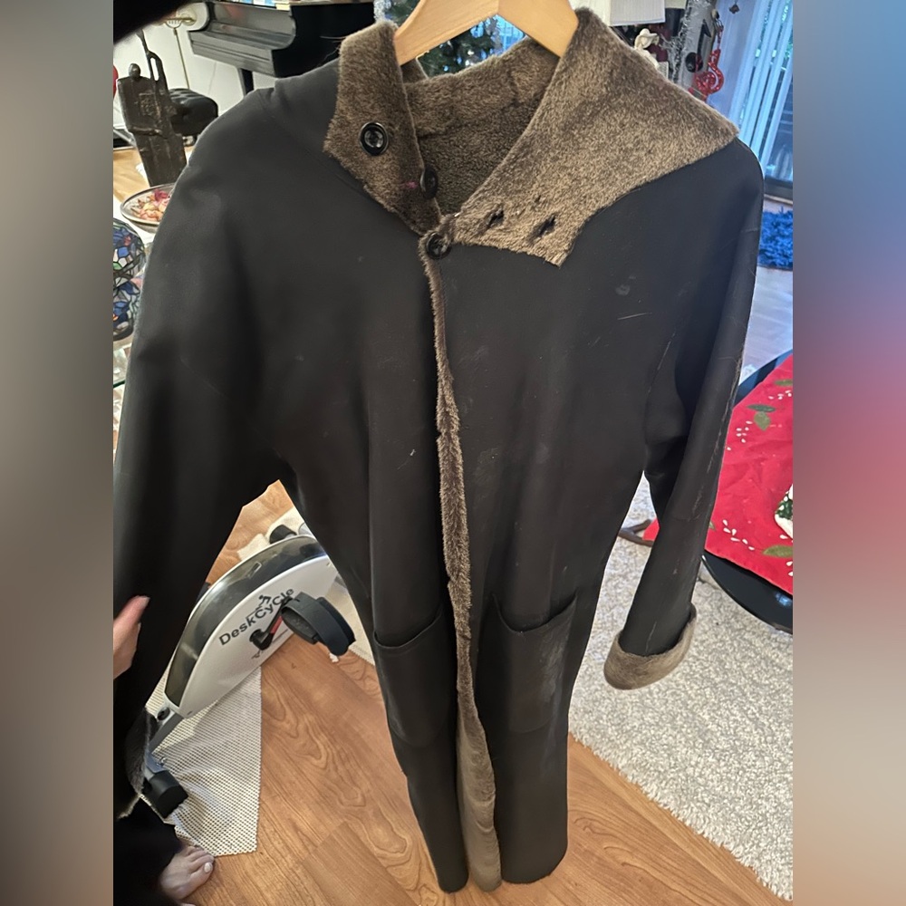 Via Veneto vintage shearling and leather coat